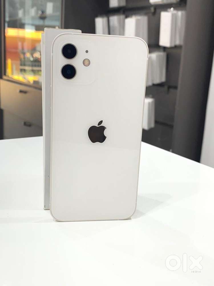 Iphone 12 128gb white colour with bill 3months warranty - Mobile