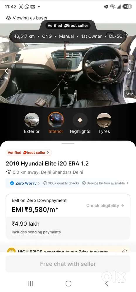 Hyundai I20 2019 Cng & Hybrids 46000 Km Driven