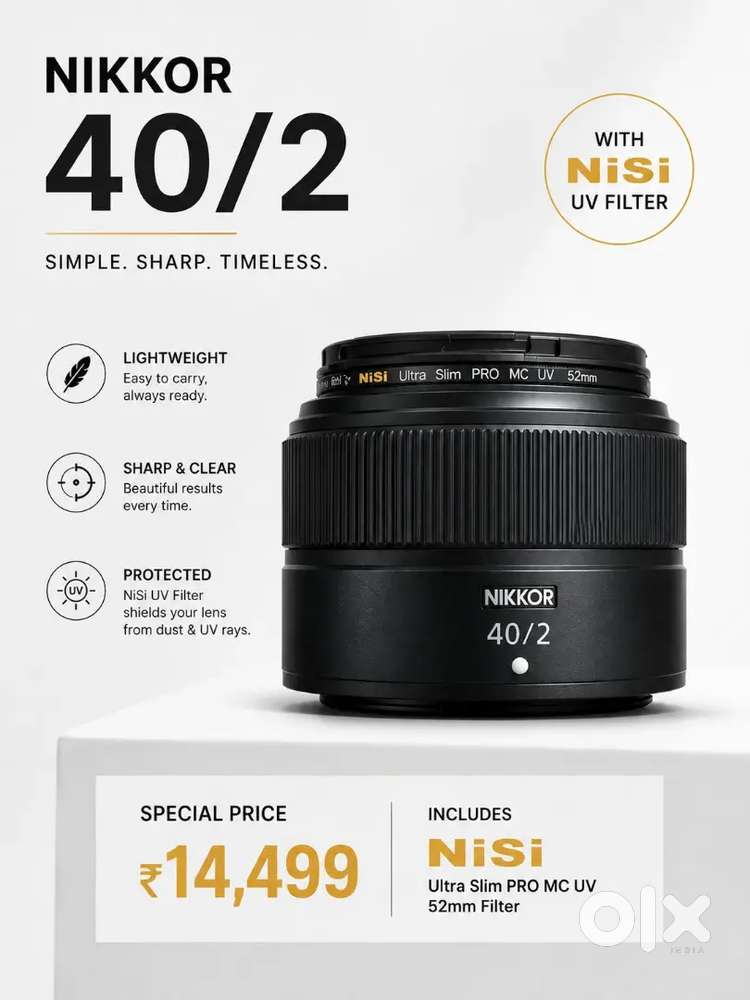 Nikon Z 40mm f2 with nisi mc uv filter
