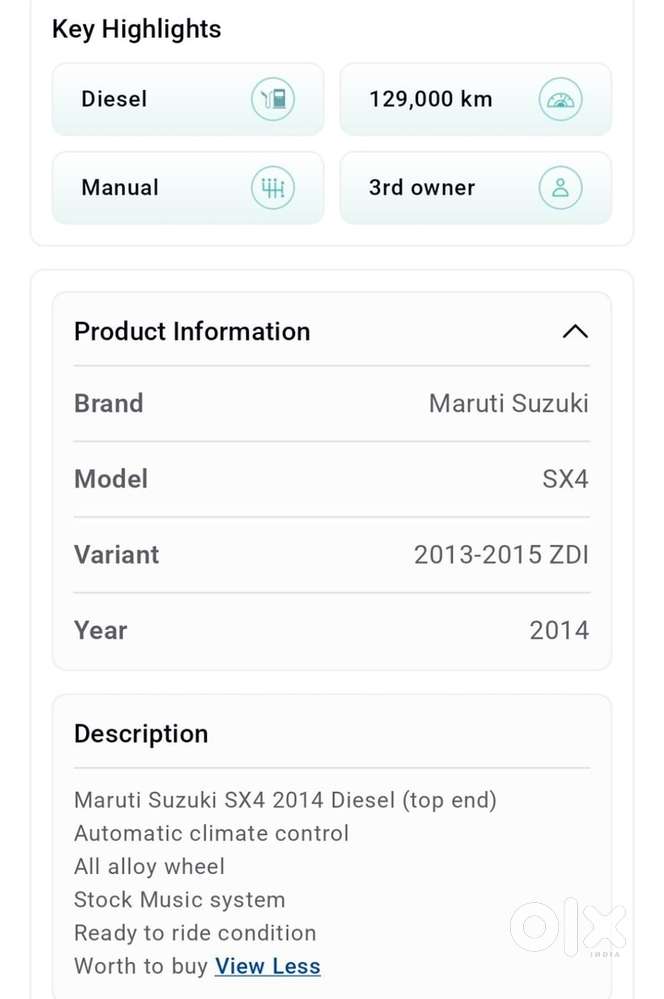 Maruti Suzuki Sx4 2014