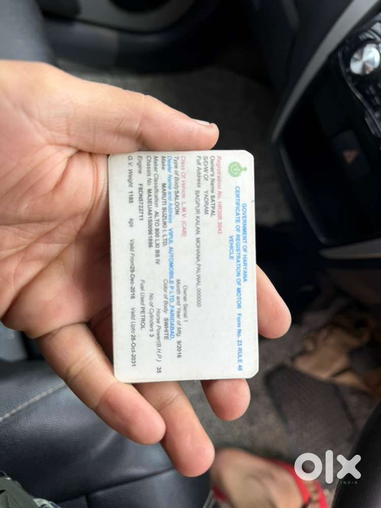 Maruti Suzuki Alto 800 2016 Petrol Good Condition