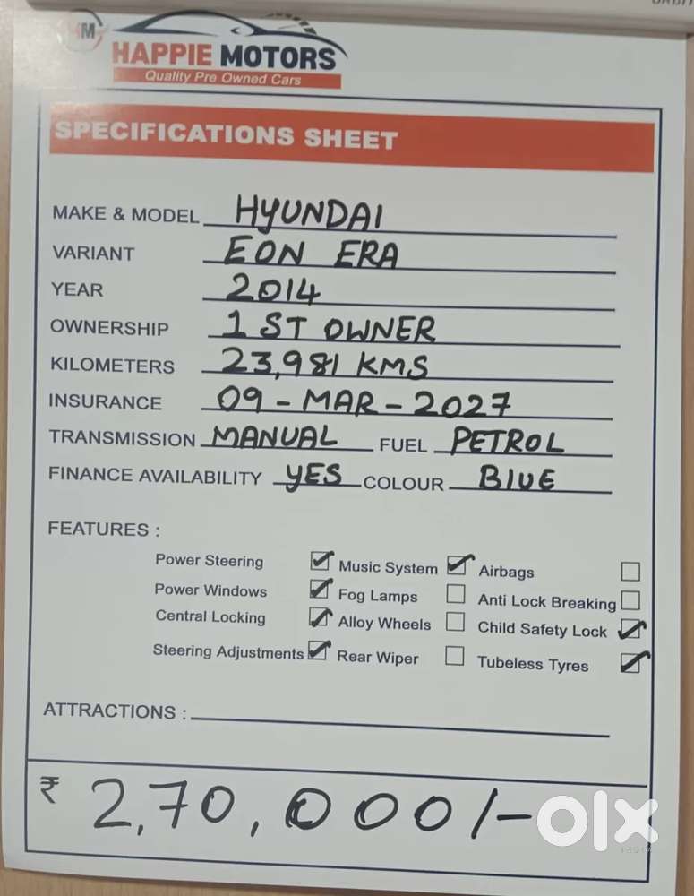 Hyundai Eon Era +, 2014, Petrol