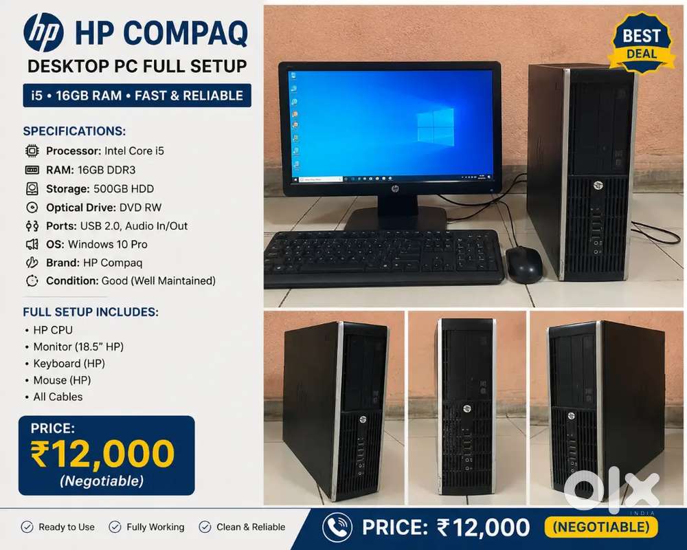 HP i5 Complete Desktop Setup