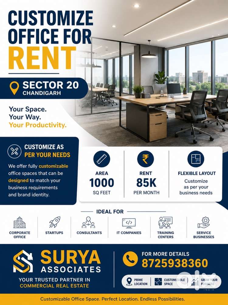 Ready to Move office sector 20 Chandigarh