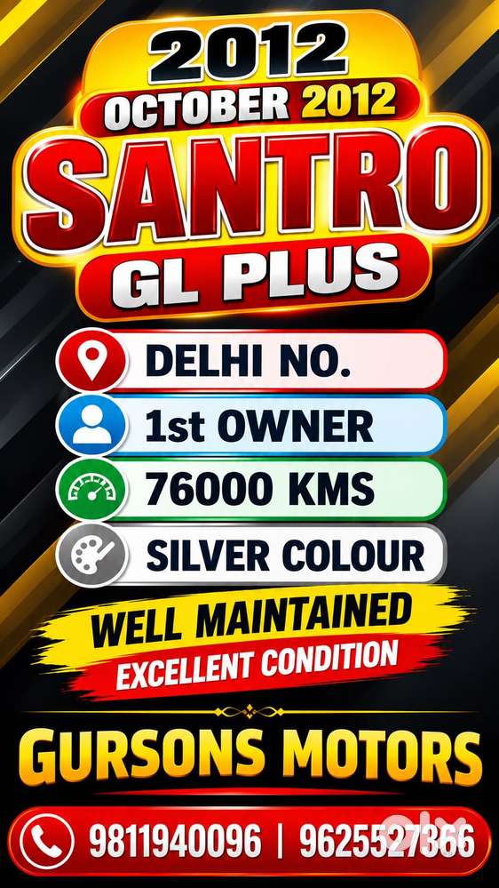 Hyundai Santro Xing Gls Plus Audio, 2012, Petrol