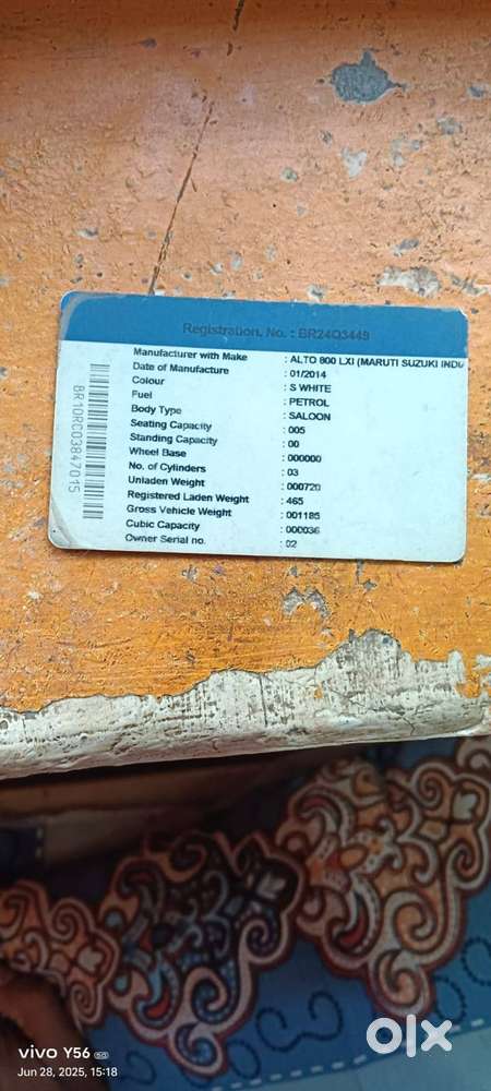 Maruti Suzuki Alto 800 2014 Petrol 45000 Km Driven