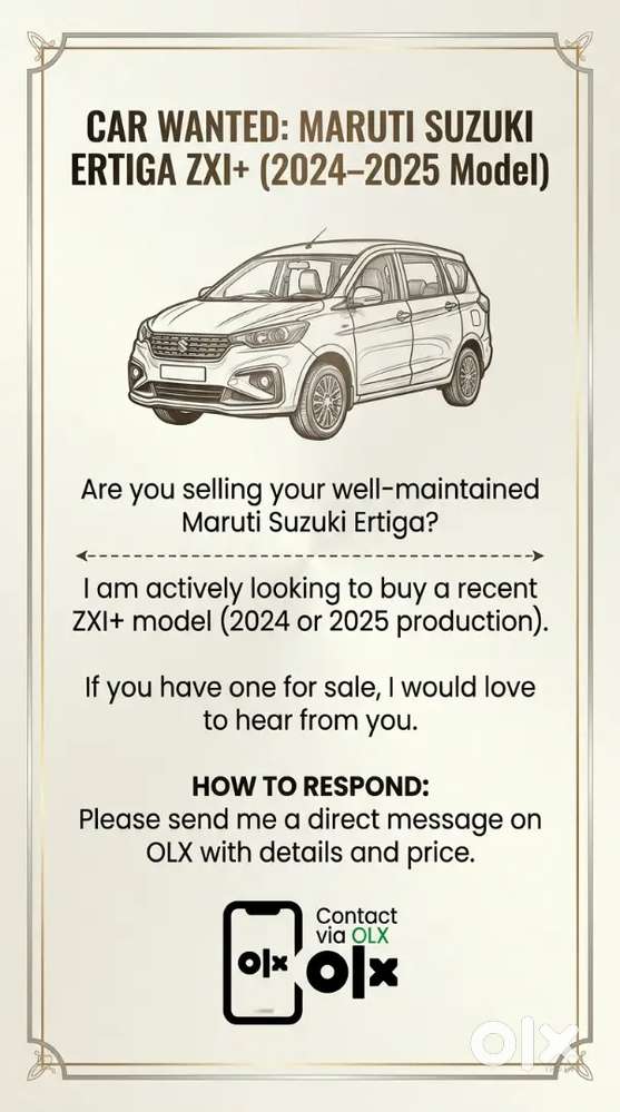 Looking To Buy: Maruti Suzuki Ertiga Zxi+