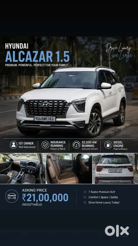 Hyundai Alcazar 2024 Diesel 52000 Km Driven