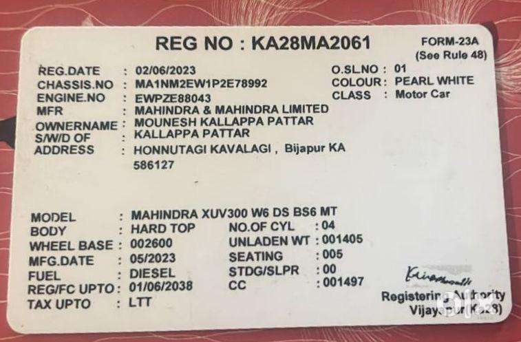 Mahindra Xuv300 W6 Diesel, 2023, Diesel