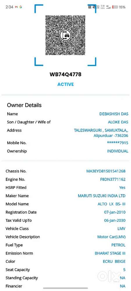 Maruti Alto Lx (2010) - Tax & Rc Updated Till 2030! Single Handed