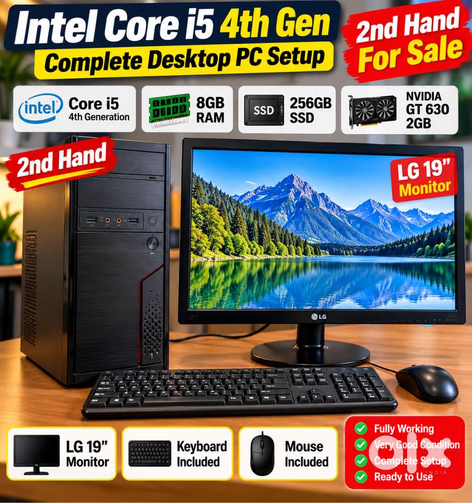 Intel Core i5 4th Gen Desktop PC | 8GB RAM | 256GB SSD | 2G GPU