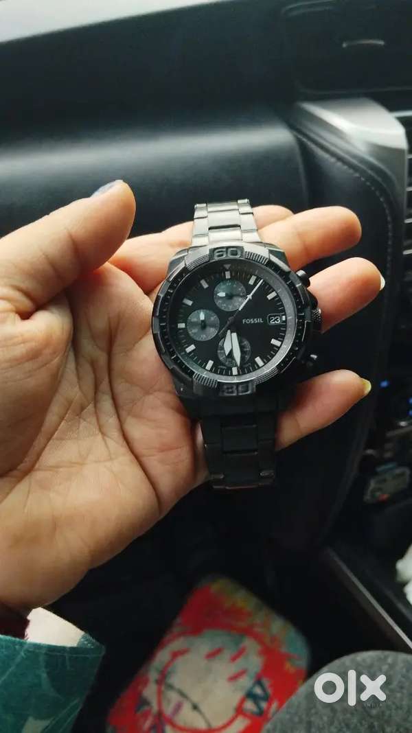 Used Fossil Mens Chronograph watch (Black) Barely worn