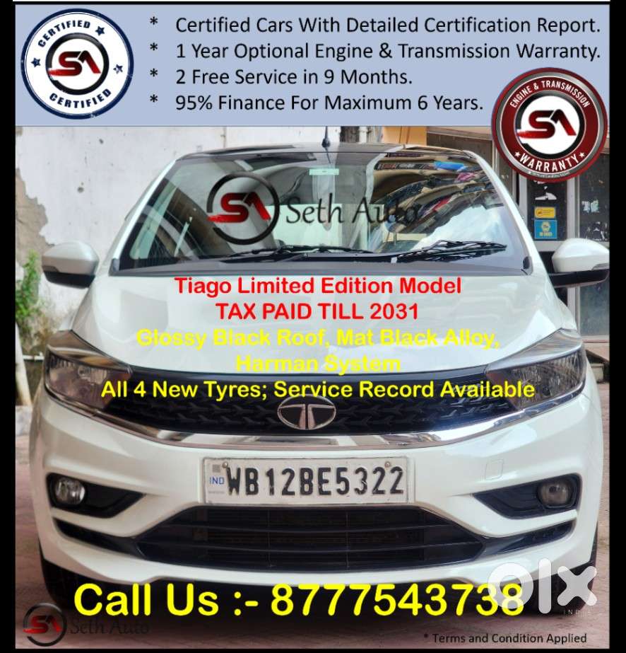 Tata Tiago 1.2 Revotron Xt (o), 2021, Petrol