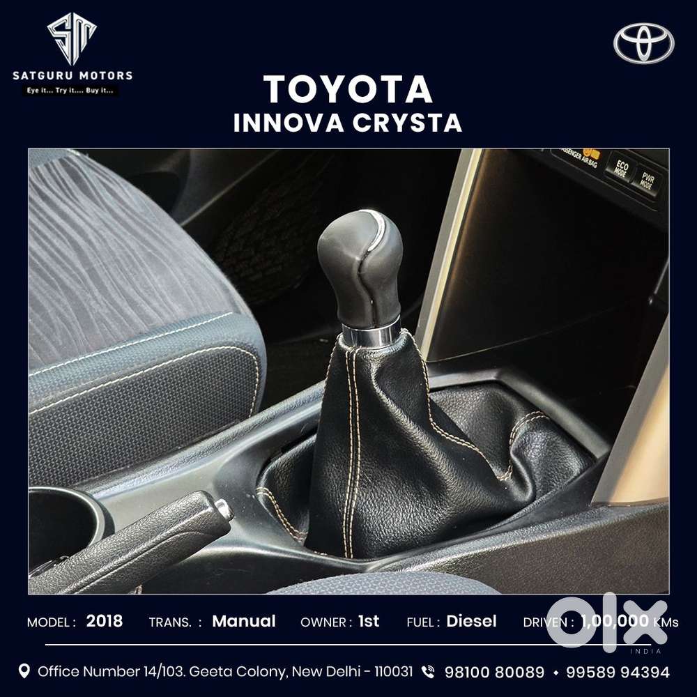 Toyota Innova Crysta 2.4 V, 2018, Diesel