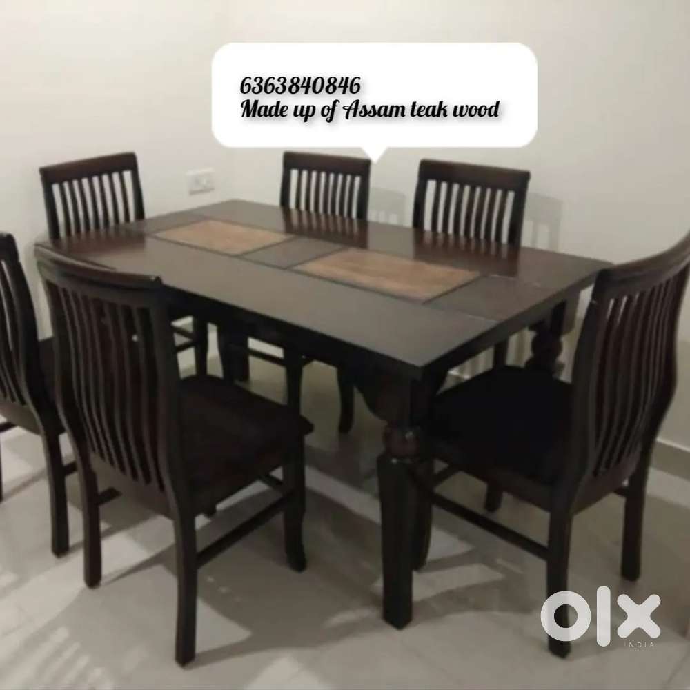 Brand new Assam teak wooden dining table directly from the maker's