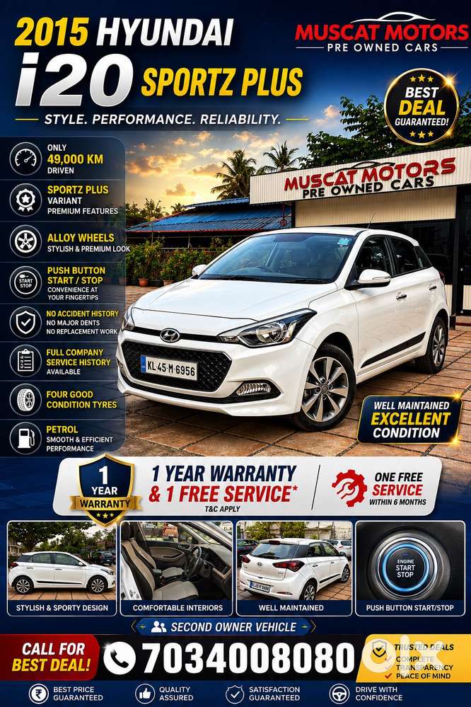 Hyundai I20 E 2014-2015 Sportz 1.2, 2015, Petrol