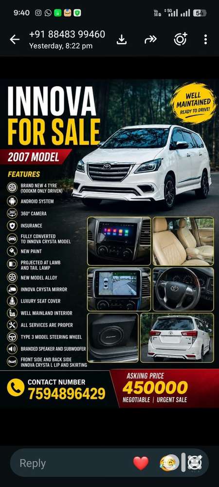 Toyota Innova 2.5 Vx 2007