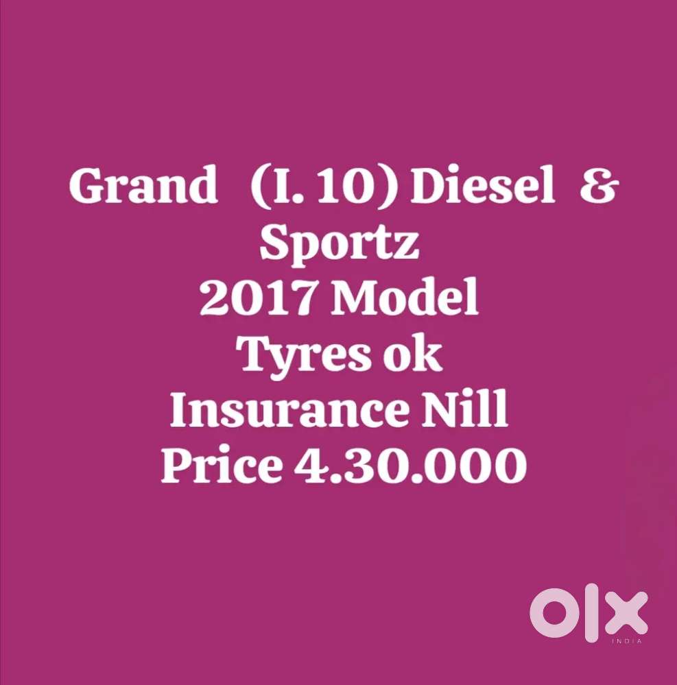 Hyundai Grand I10 2017 Diesel 102000 Km Driven