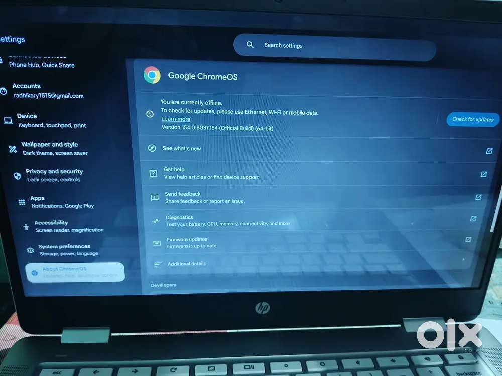 HP chromebook OS X360 14a Touchscreen