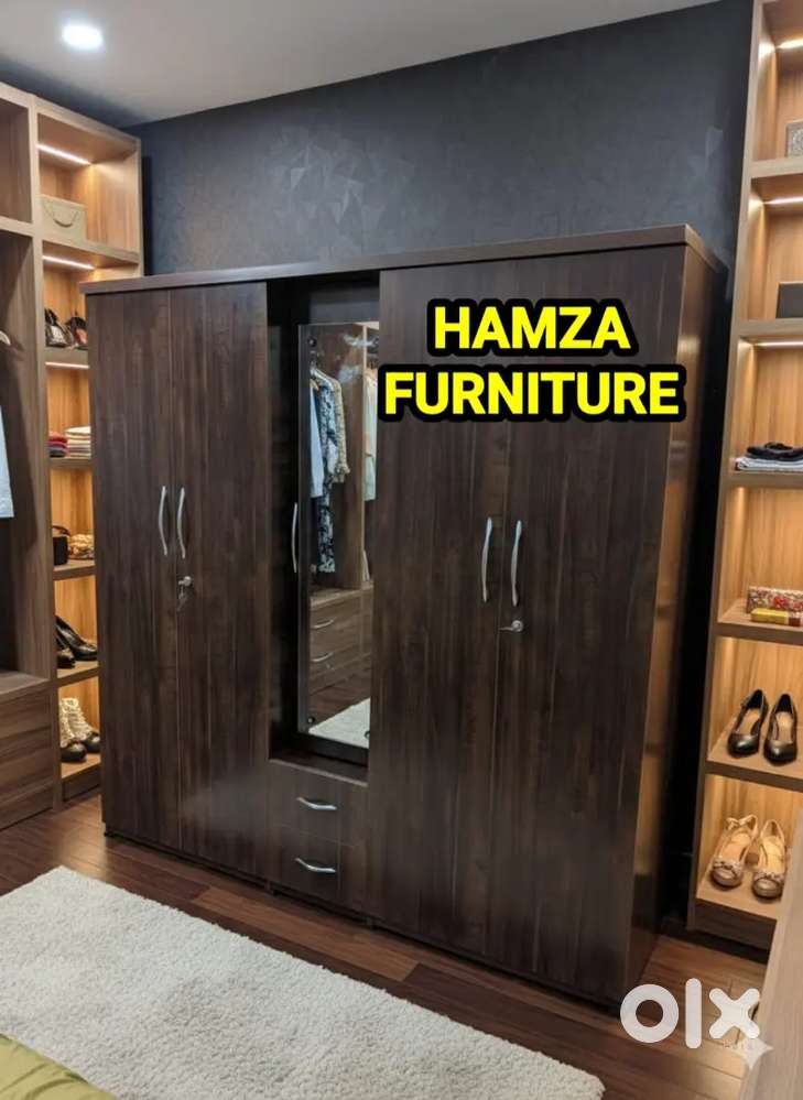 HAMZA FURNITURE NEW DESIGNER PARTICAL WOOD 6BY6 WARDROBE - Beds