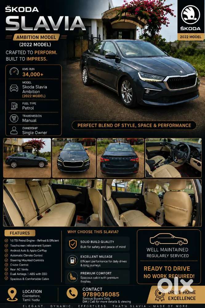 Skoda Slavia 2022 Petrol 35000 Km Driven