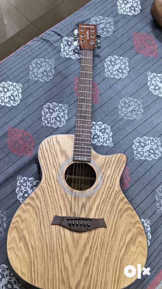 Kadence acoustica series zebra best sale wood semi acoustic guitar