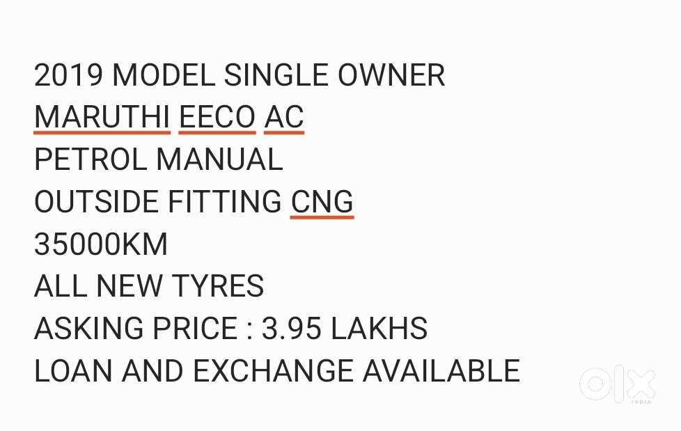 Maruti Suzuki Eeco 5 Seater Standard, 2019