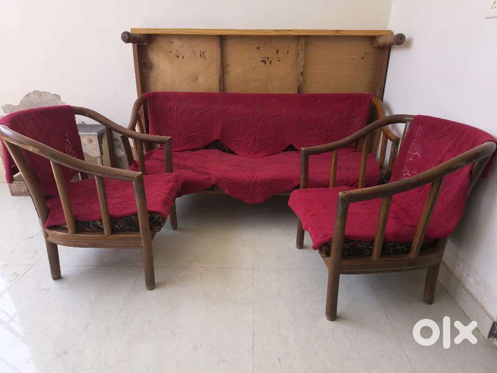 3+2 Sheesham wood Sofa set for Sale
