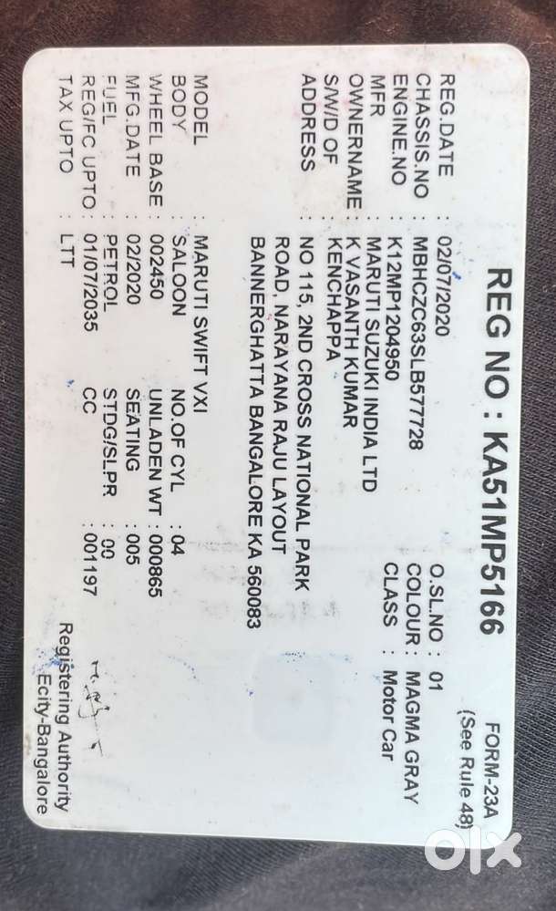 Maruti Suzuki Swift Vxi + Manual, 2020, Petrol