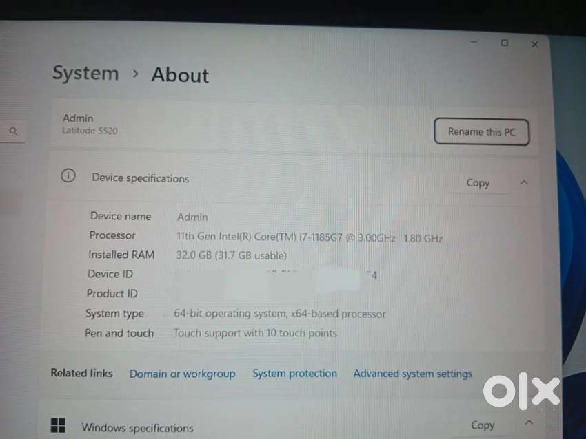Dell Latitude 5520 i7 11th gen touch screen Computers & Laptops