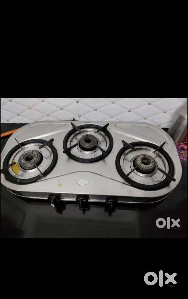 Sunflame Heavy Duty 3 Burner Gas Stove - Converted for PNG Gas