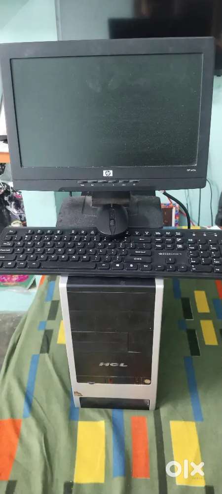 HCL pc & Hp monitor , 4gb ram, 160gb harddisk