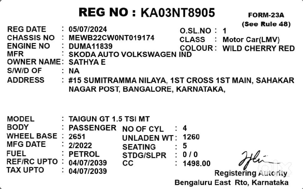 Volkswagen Taigun Gt 1.5 Tsi Mt, 2024, Petrol