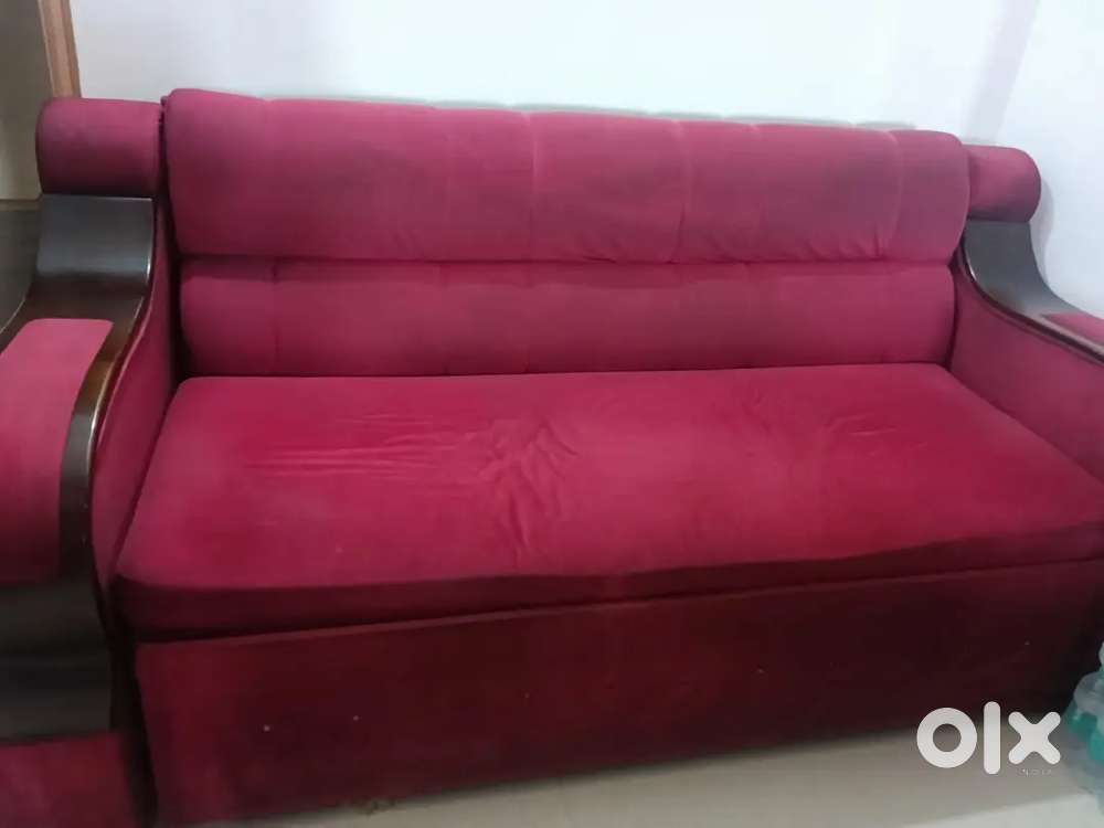 Red sofa set