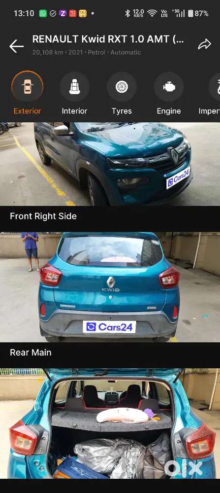 Renault Kwid 2021 Petrol Amt- Negotiable