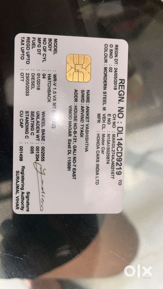 Honda Wr-v 1.5 Vx I-dtec, 2018, Diesel