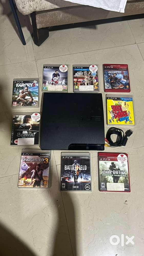 PS3 Slim with 10 Games