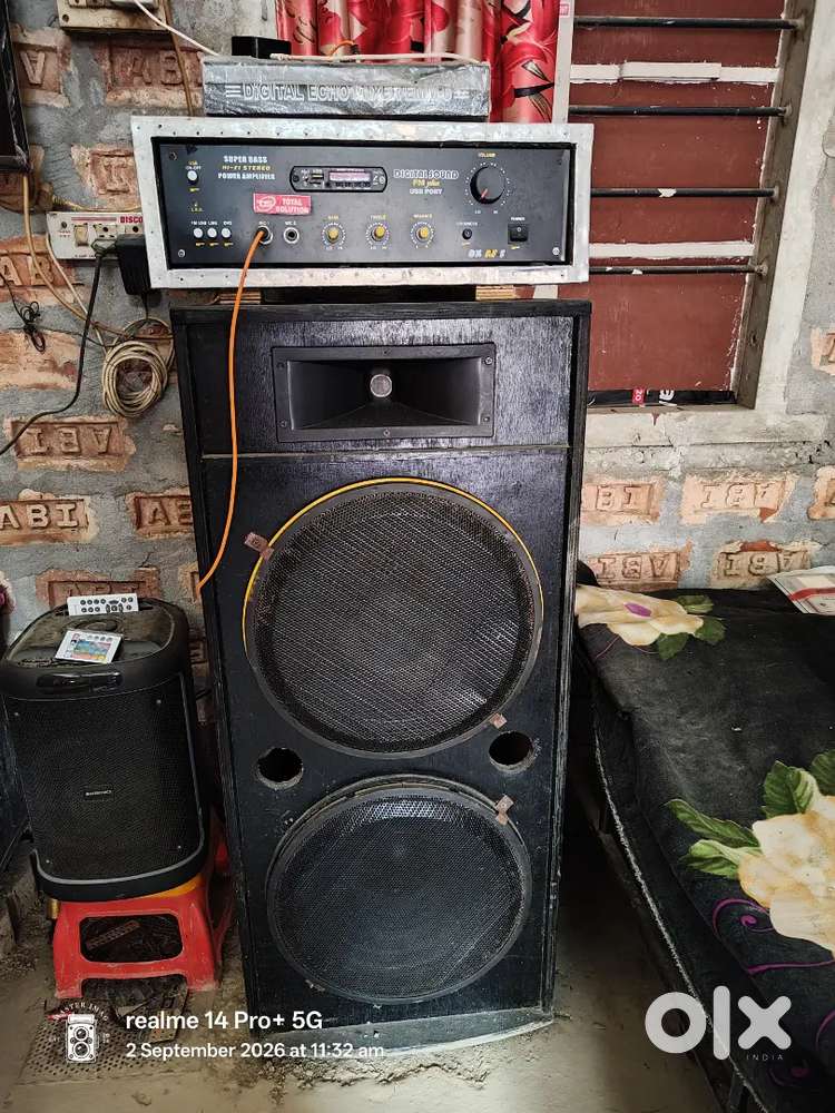 15 inch double speaker box 800w + amplifier
