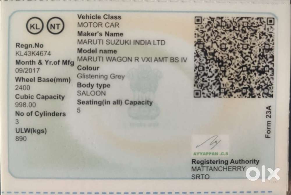Maruti Suzuki Wagon R 1.0 Vxi Amt, 2017, Petrol