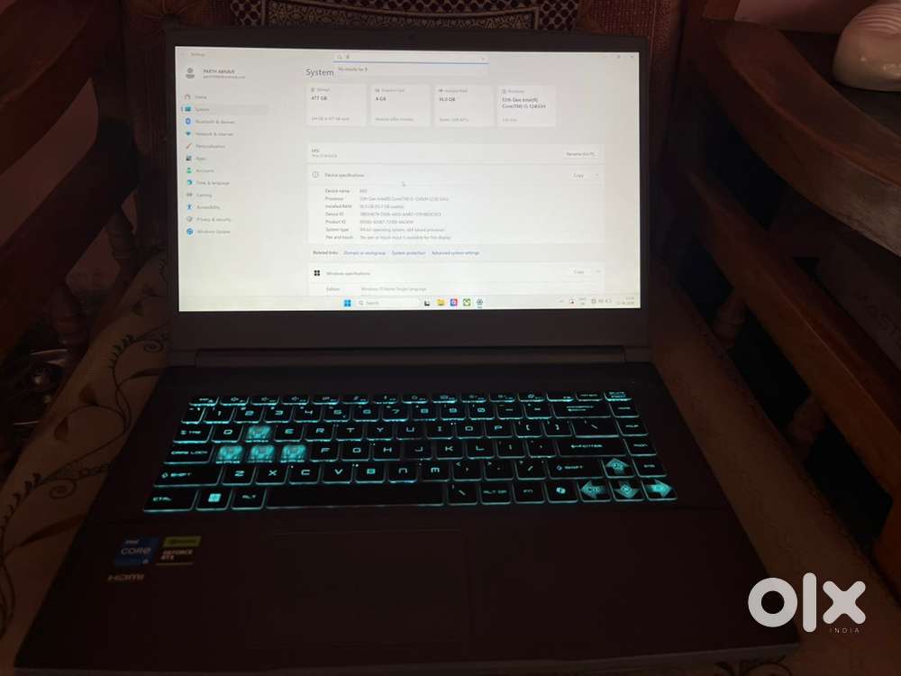 MSI THIN 15 i5 with graphic card RTX