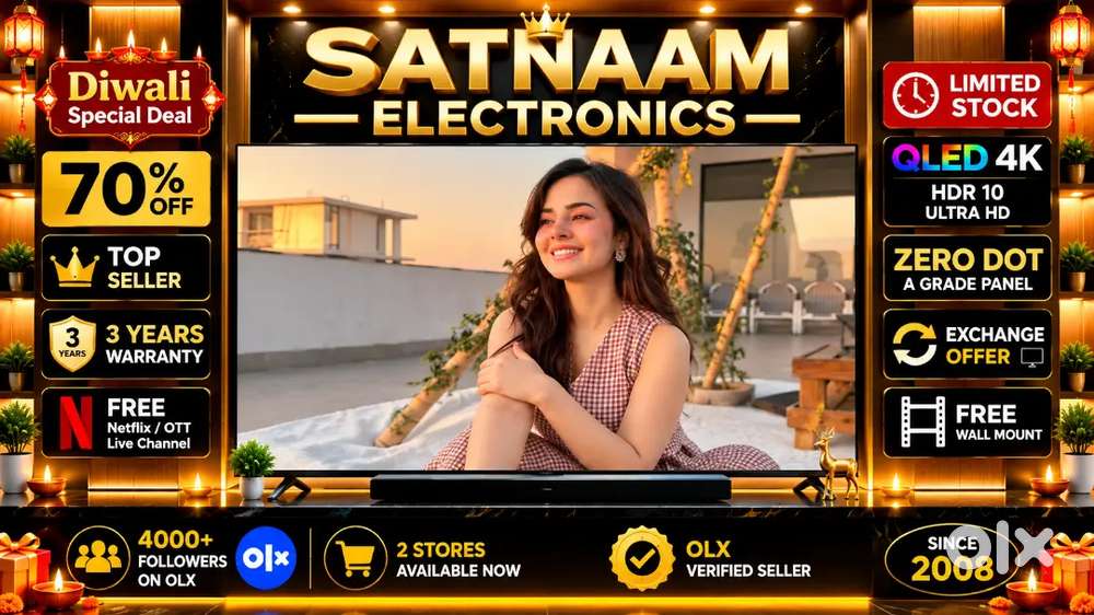 43 Q-LED TV 3 YEARS WARRANTY 70% OFF NEW BRAND LED TV