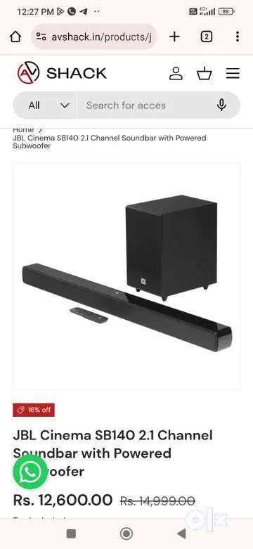 Jbl store soundbar olx