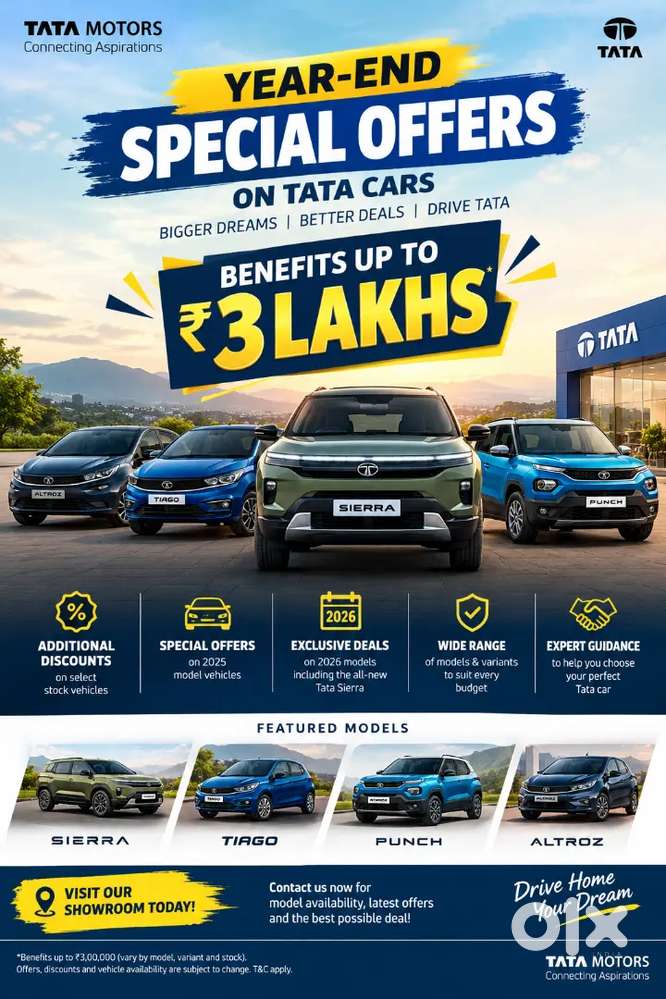Tata Cars Special Discounts | Year-end Offers | Altroz, Tiago, Sierra