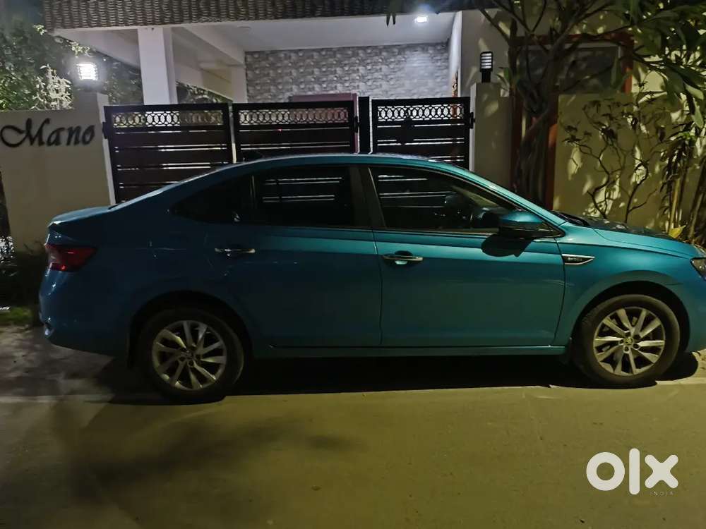 Skoda Slavia 1.5mt Ambition 2023 Crystal Blue Petrol 11000 Km Driven
