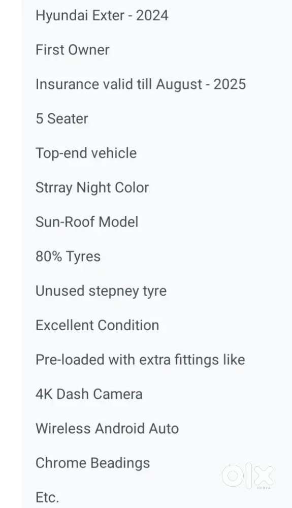 Hyundai Exter 2024 Petrol 56000 Km Driven