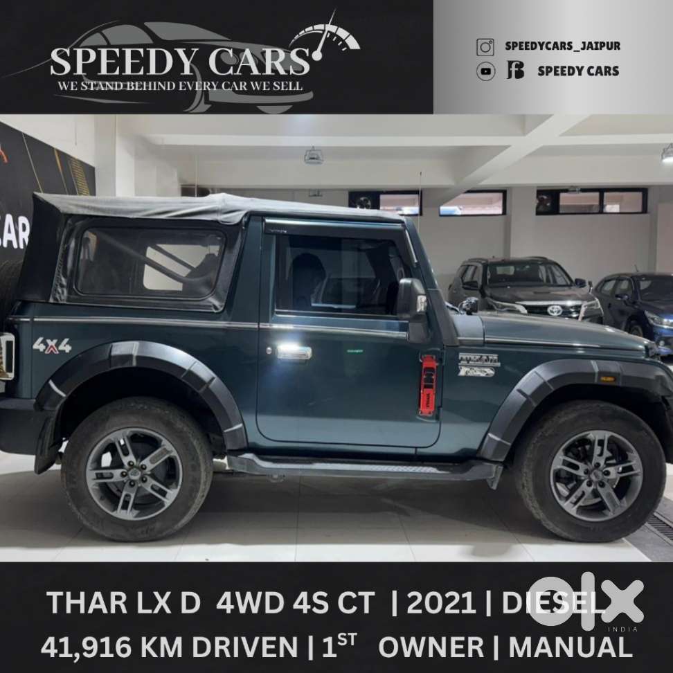 Mahindra Thar Lx 4-str Convertible Mt, 2021, Diesel