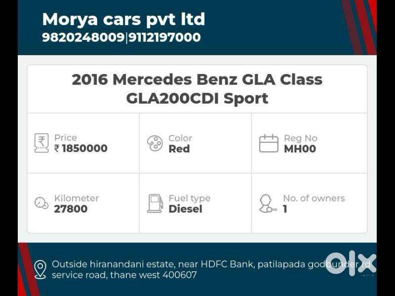 Mercedes-benz Gla 200 D, 2016, Diesel