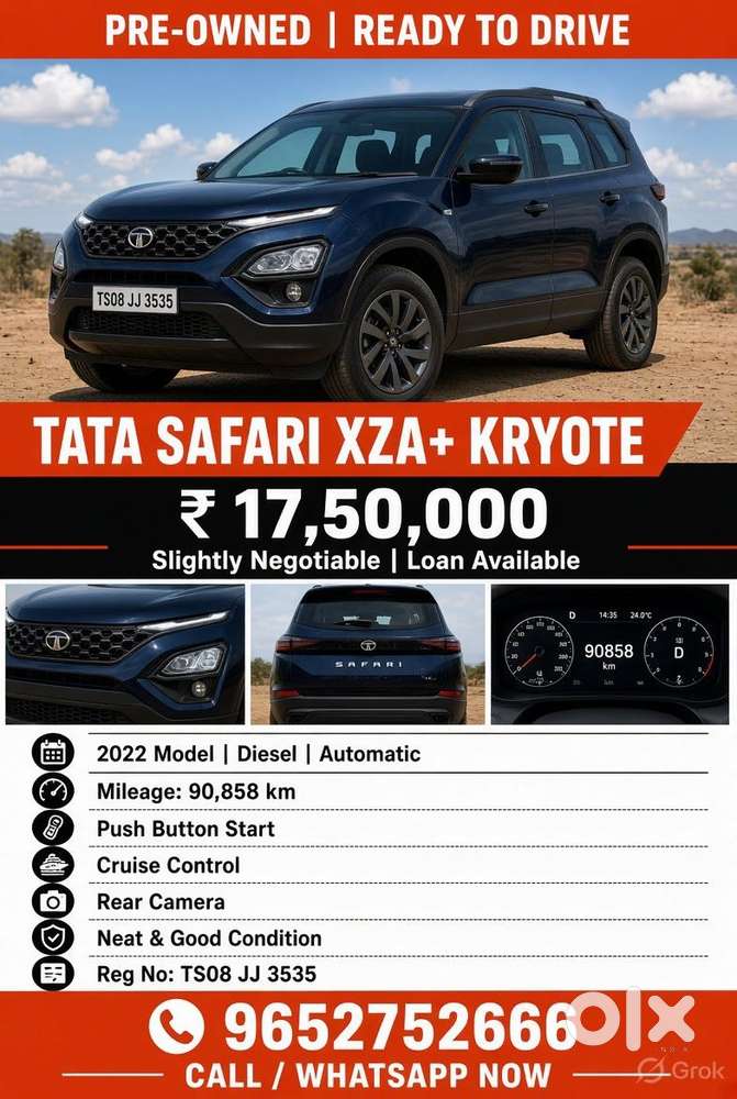 Tata Safari 2.0 Kryotec Xza Plus, 2022, Diesel