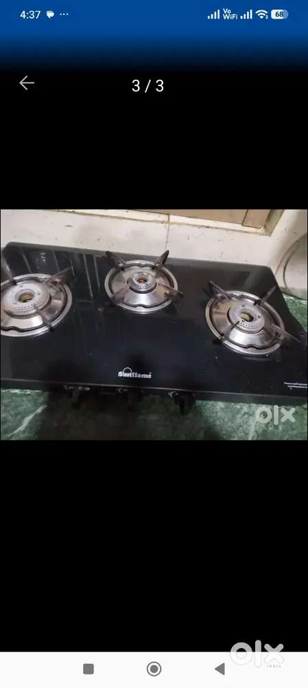 Three gas stove