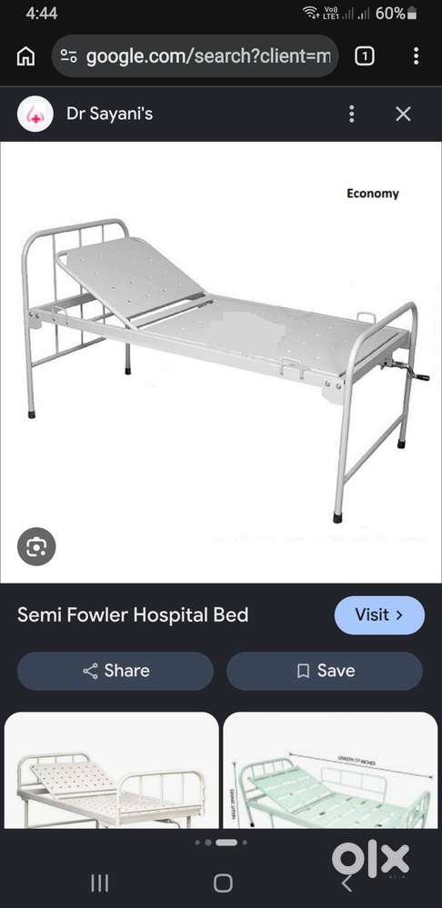 Mild Steel Plain Hospital bed cot